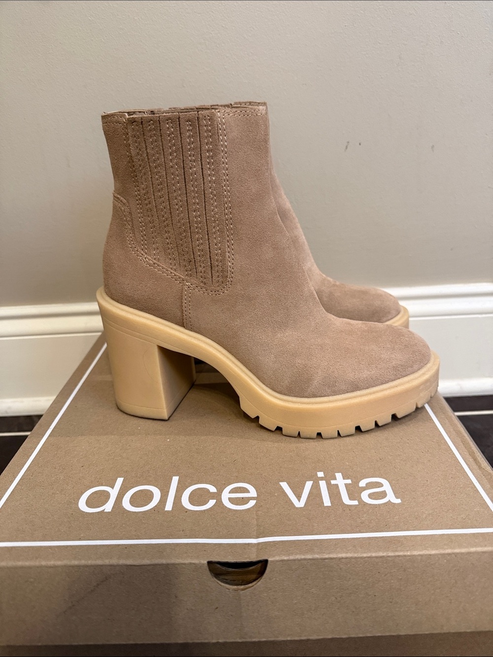 Dolce Vita Castor H2O Mushroom Suede Boots